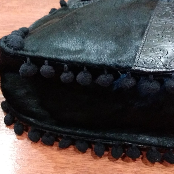 Gianfranco Ferre black calfhair etched runway bag - Picture 7 of 8